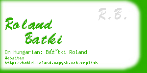 roland batki business card